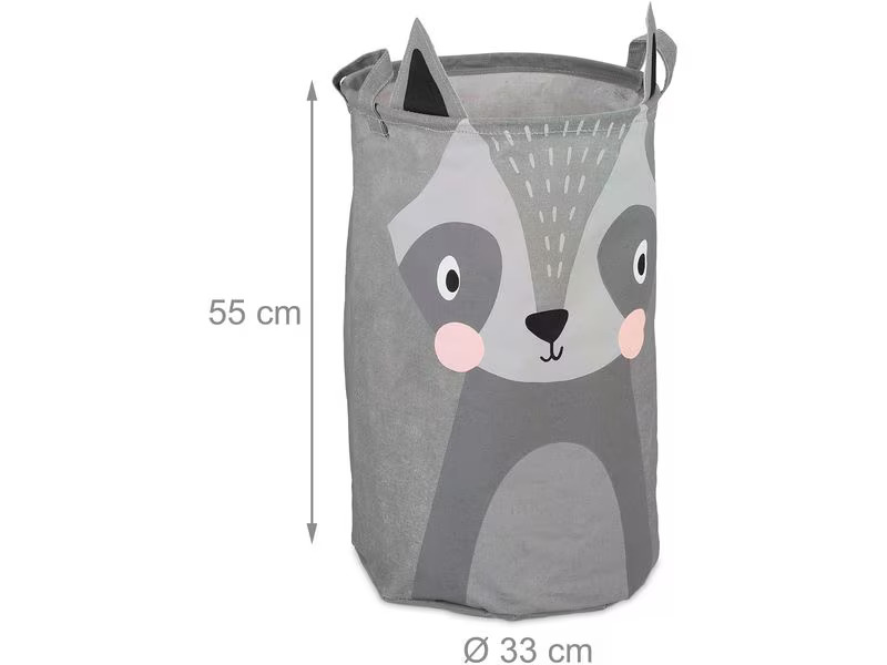 relaxdays Spielzeugkorb gross Waschbär