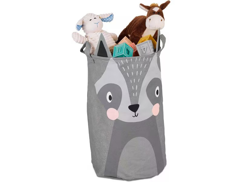 relaxdays Spielzeugkorb gross Waschbär