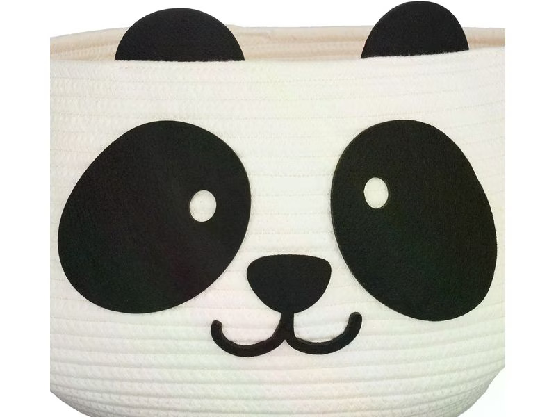 relaxdays Spielzeugkorb Filz Panda