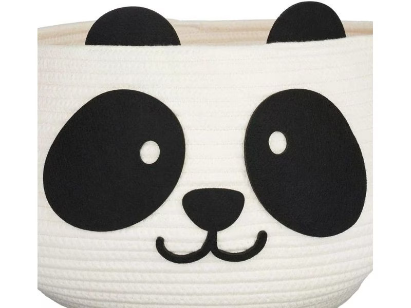 relaxdays Spielzeugkorb Filz Panda