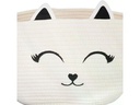 relaxdays Spielzeugkorb Filz Katze