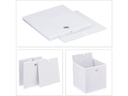 relaxdays Aufbewahrungsbox 4er Set Weiss
