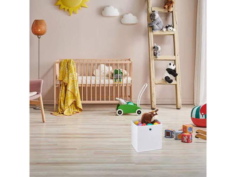 relaxdays Aufbewahrungsbox 4er Set Weiss