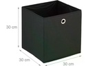 relaxdays Aufbewahrungsbox 4er Set Schwarz