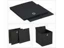 relaxdays Aufbewahrungsbox 4er Set Schwarz