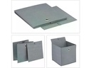 relaxdays Aufbewahrungsbox 4er Set Grau