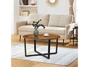 VASAGLE Couchtisch 88 x 47 cm, Braun/Schwarz