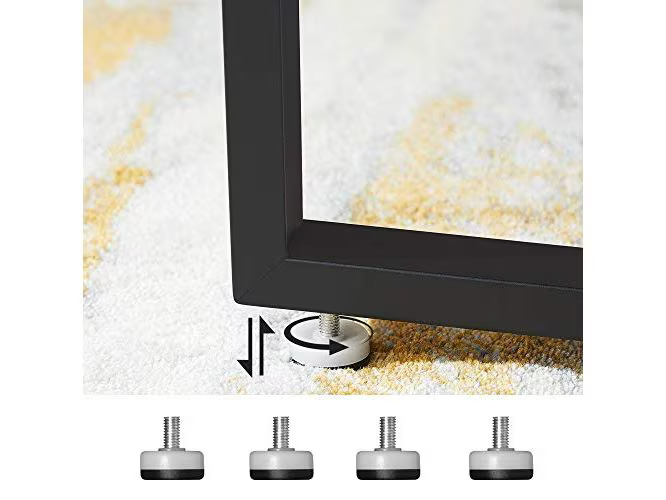 VASAGLE Couchtisch 88 x 47 cm, Braun/Schwarz