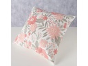 Boltze Kissen Lomna 45 x 45 cm, Crème/Dunkelrosa/Grün