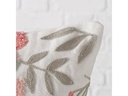 Boltze Kissen Lomna 45 x 45 cm, Crème/Dunkelrosa/Grün