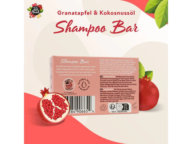 Pet Head Festes Shampoo Granatapfel 85 g