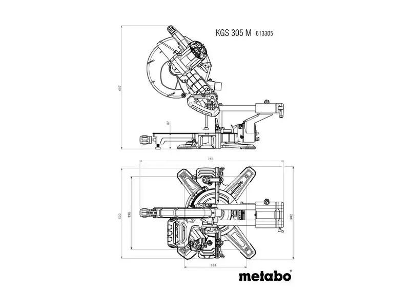 Metabo Kappsäge KGS 305 M, 2000 W, Ø 305 x 30 mm