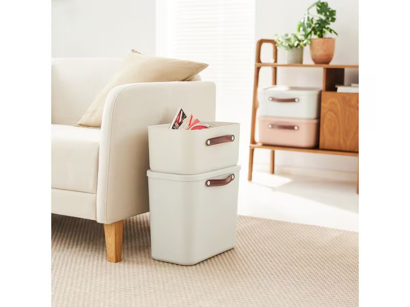 Rotho Aufbewahrungsbox Maloja 25 l, Mistletoe weiss