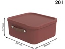 Rotho Aufbewahrungsbox Maloja 20 l, Iron rot