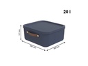 Rotho Aufbewahrungsbox Maloja 20 l, Midnight Blau