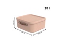 Rotho Aufbewahrungsbox Maloja 20 l, Meadow Rose