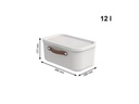 Rotho Aufbewahrungsbox Maloja 12 l, Mistletoe Weiss