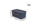 Rotho Aufbewahrungsbox Maloja 12 l, Midnight Blau