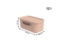 Rotho Aufbewahrungsbox Maloja 12 l, Meadow Rose