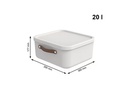 Rotho Aufbewahrungsbox Maloja 20 l, Mistletoe Weiss