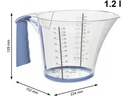 Rotho Messbecher Loft 12 dl, Blau/Transparent