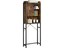 VASAGLE mit Schrank 64 x 24 x 171 cm, Braun/Schwarz