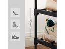 Songmics Schuhregal mit 3 Ablagen 92 x 30.5 x 55 cm, Schwarz