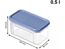 Rotho Vorratsdose Domino 0.5 l, Blau/Transparent