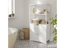 VASAGLE Badezimmerregal 60 x 32.5 x 122 cm, Weiss