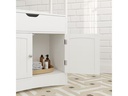 VASAGLE Badezimmerregal 60 x 32.5 x 122 cm, Weiss
