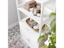 VASAGLE Badezimmerregal 60 x 32.5 x 122 cm, Weiss