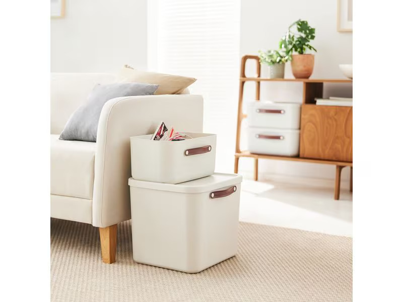 Rotho Aufbewahrungsbox Maloja 40 l, Mistletoe Weiss