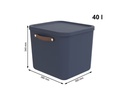 Rotho Aufbewahrungsbox Maloja 40 l, Midnight Blau