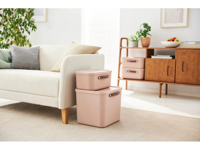 Rotho Aufbewahrungsbox Maloja 40 l, Meadow Rose