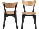 AC Design Stuhl Roxby 2 Stück, Nature/Schwarz