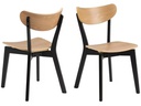 AC Design Stuhl Roxby 2 Stück, Nature/Schwarz
