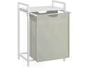 VASAGLE Wäschekorb  mit Ablage 65 l, Weiss