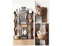 VASAGLE Regal mit 13 Ablagen 86 x 25 x 140 cm, Braun
