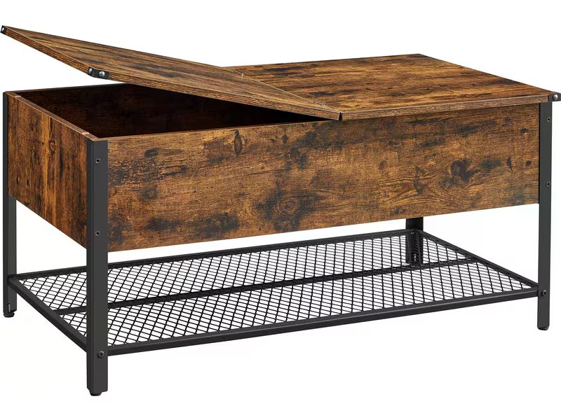 VASAGLE Couchtisch mit klappbarer Platte 100 x 55 x 47 cm