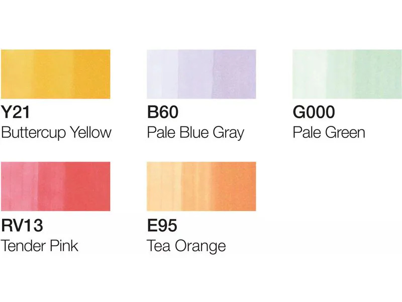 Copic Grafikmarker Ciao 5+1 Set Pastels