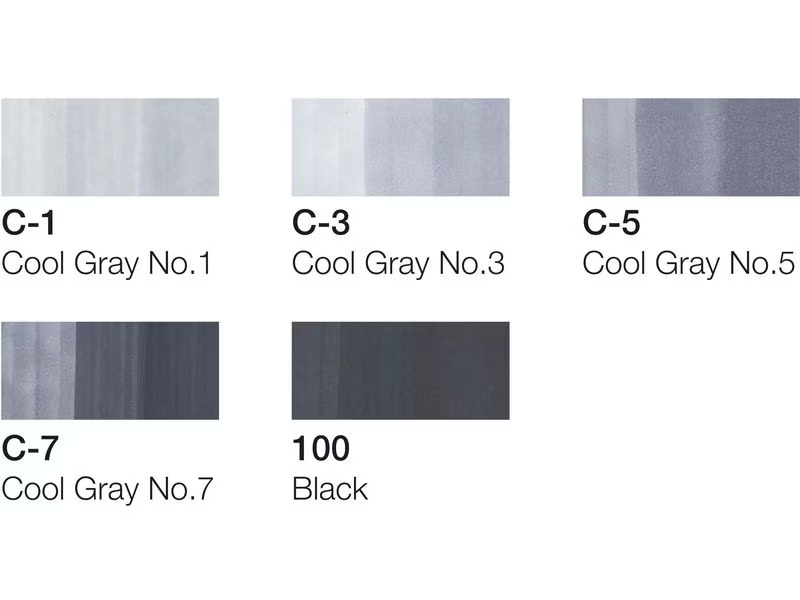 Copic Grafikmarker Ciao 5+1 Set Cool Grey
