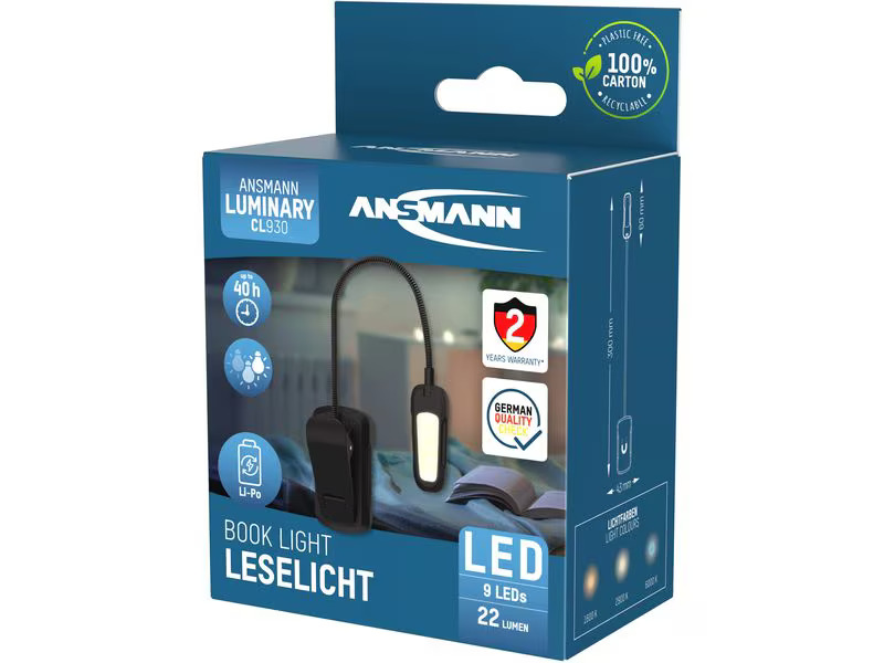 Ansmann Book Light, 22 lm