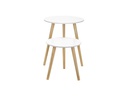 Songmics Beistelltisch 2er Set Weiss/Nature