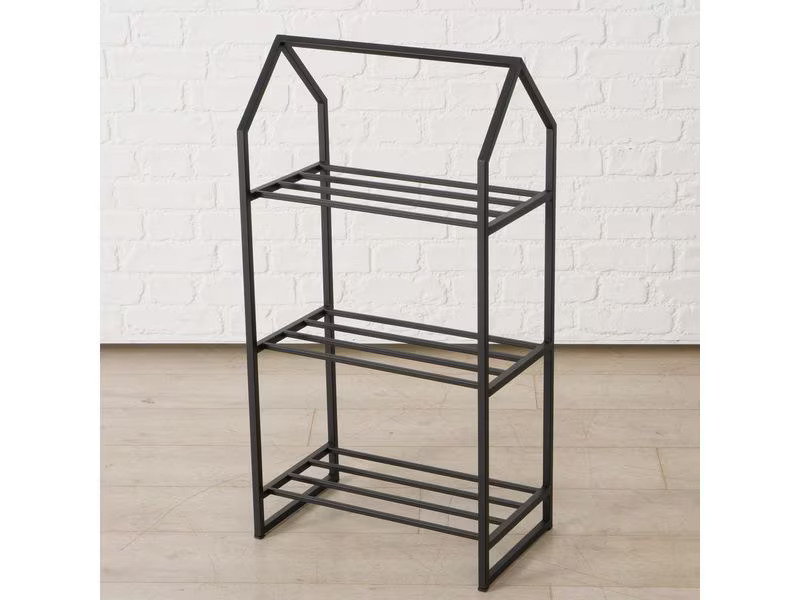 Boltze Regal Plock 28 cm x 87 cm, Schwarz