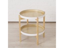 Boltze Beistelltisch Dragan 50 x 51 cm, Beige/Weiss