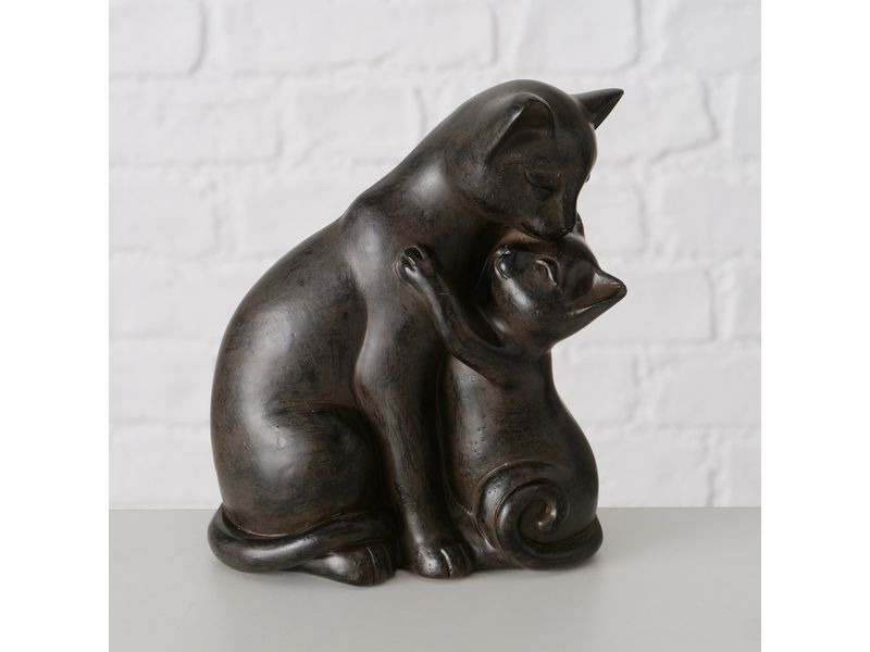 Boltze Aufsteller Minka Katze 6 cm x 13 cm, Braun