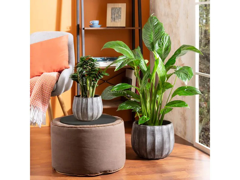 scheurich Blumentopf Runa 13 l, Grau