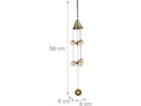 relaxdays Windspiel Feng Shui Glocken 56 cm