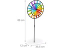 relaxdays Windrad Regenbogen 2er Set 86 cm