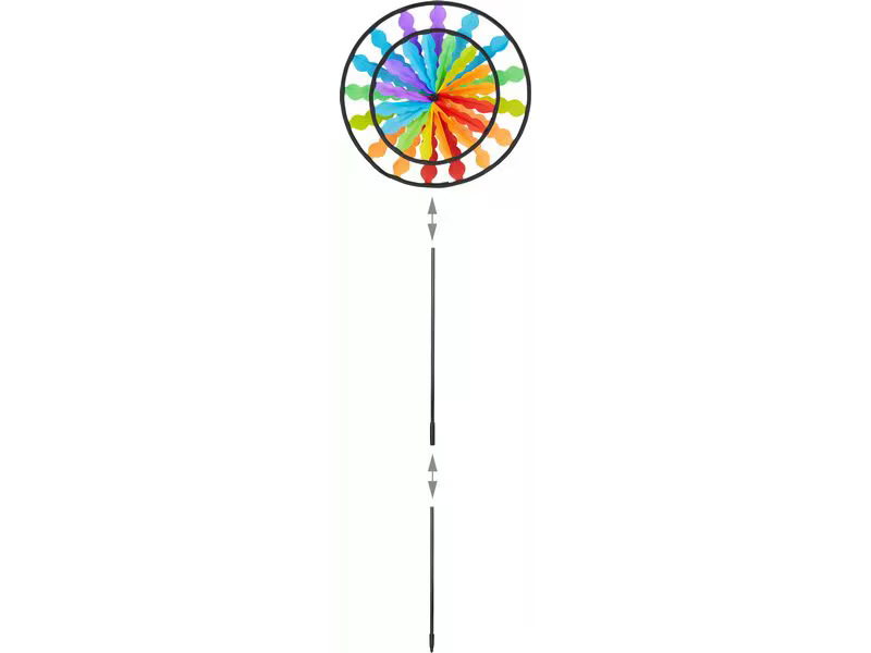 relaxdays Windrad Regenbogen 2er Set 86 cm